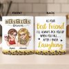 Custom Mug - Personalized Best Friend Birthday Gifts For Women, Besties, Sisters, BFF - Besties Make Every Day Brighter