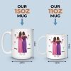 Custom Mug - Personalized Best Friend Birthday Gifts For Women, Besties, Sisters, BFF - Besties Make Life Shine Bright