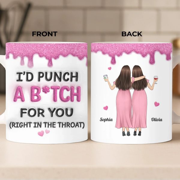 Custom Mug - Personalized Best Friend Birthday Gifts For Women, Besties, Sisters, BFF - Besties Make Life Sparkle