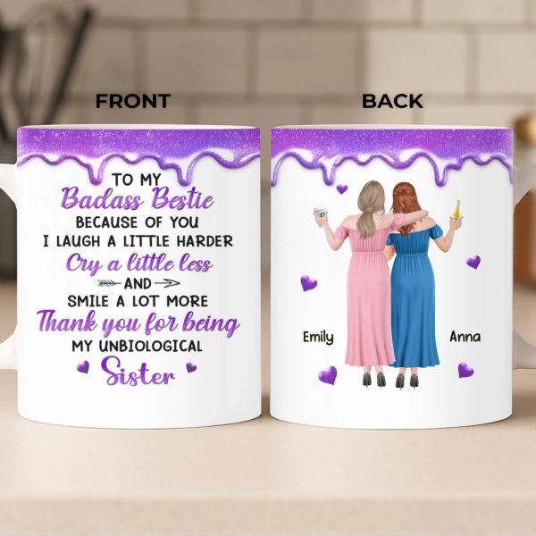 Custom Mug - Personalized Best Friend Birthday Gifts For Women, Besties, Sisters, BFF - Besties Making Life Shine Brighter