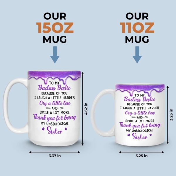 Custom Mug - Personalized Best Friend Birthday Gifts For Women, Besties, Sisters, BFF - Besties Making Life Shine Brighter