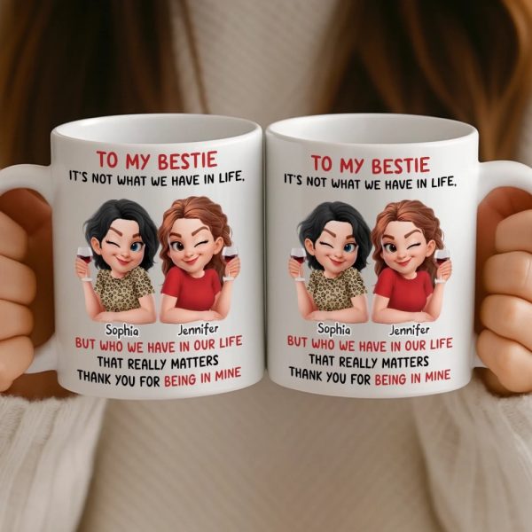 Custom Mug - Personalized Best Friend Birthday Gifts For Women, Besties, Sisters, BFF - Better Together Always