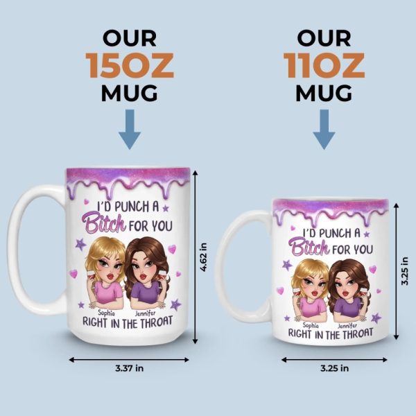 Custom Mug - Personalized Best Friend Birthday Gifts For Women, Besties, Sisters, BFF - Energy Feels Like Home
