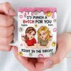 Custom Mug - Personalized Best Friend Birthday Gifts For Women, Besties, Sisters, BFF - Laugh More With You