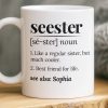 Custom Mug - Personalized Best Friend Birthday Gifts For Women, Besties, Sisters, BFF - Life Hits Softer Together