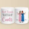 Custom Mug - Personalized Best Friend Birthday Gifts For Women, Besties, Sisters, BFF - Life Upgraded With My Besties