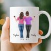 Custom Mug - Personalized Best Friend Birthday Gifts For Women, Besties, Sisters, BFF - Life Upgraded With My Besties
