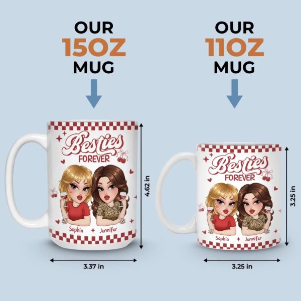 Custom Mug - Personalized Best Friend Birthday Gifts For Women, Besties, Sisters, BFF - My Favorite Kind Of Peace