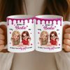 Custom Mug - Personalized Best Friend Birthday Gifts For Women, Besties, Sisters, BFF - My Peaceful Madness