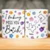 Custom Mug - Personalized Best Friend Birthday Gifts For Women, Besties, Sisters, BFF - No Miles Can Break Our Bond