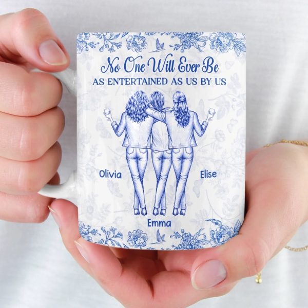 Custom Mug - Personalized Best Friend Birthday Gifts For Women, Besties, Sisters, BFF - Only Happy Vibes Here