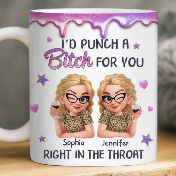 Custom Mug - Personalized Best Friend Birthday Gifts For Women, Besties, Sisters, BFF - Partners In Laughs