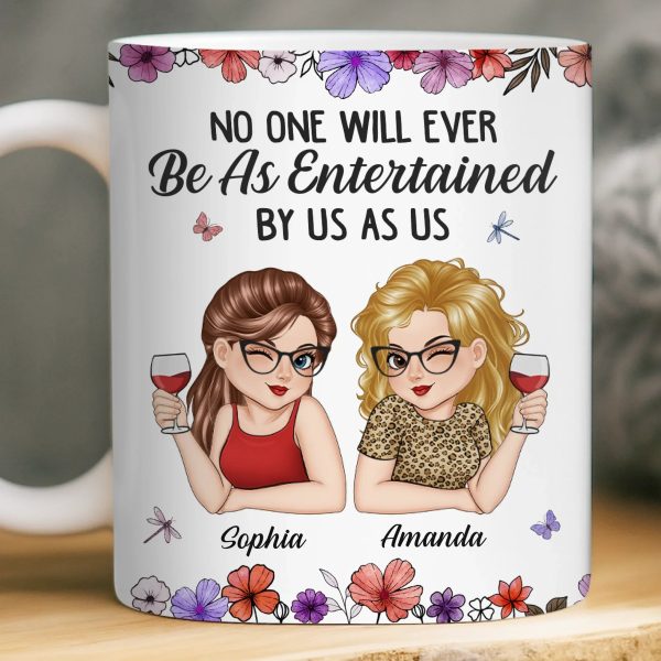 Custom Mug - Personalized Best Friend Birthday Gifts For Women, Besties, Sisters, BFF - Partners In Wine And Chaos