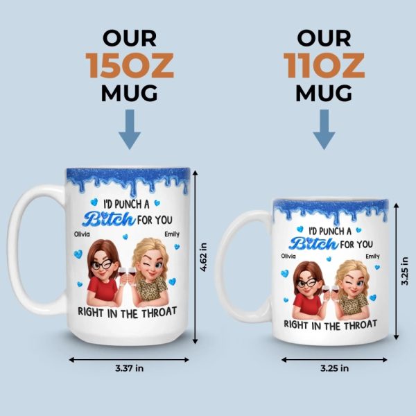 Custom Mug - Personalized Best Friend Birthday Gifts For Women, Besties, Sisters, BFF - Together Through Every Chapter