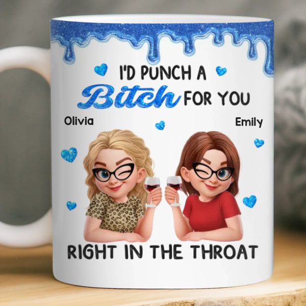 Custom Mug - Personalized Best Friend Birthday Gifts For Women, Besties, Sisters, BFF - Together Through Every Chapter