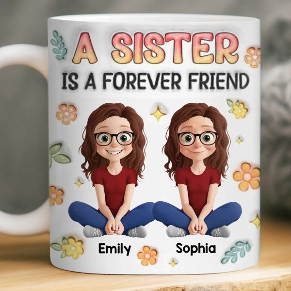 Custom Mug - Personalized Best Friend Birthday Gifts For Women, Besties, Sisters, BFF - Together We Laugh Without End