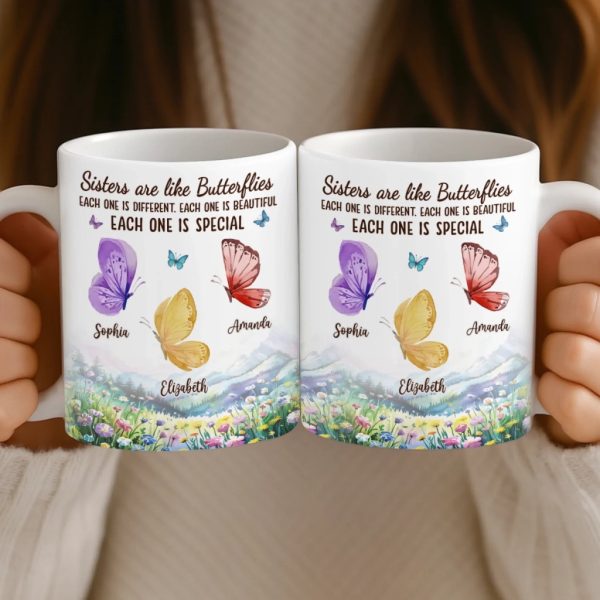 Custom Mug - Personalized Best Friend Birthday Gifts For Women, Besties, Sisters, BFF - True Friends Forever Always