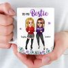 Custom Mug - Personalized Best Friend Birthday Gifts For Women, Besties, Sisters, BFF - You Balance My Crazy