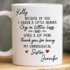Custom Mug - Personalized Best Friend Birthday Gifts For Women, Besties, Sisters, BFF - You Make Days Brighter