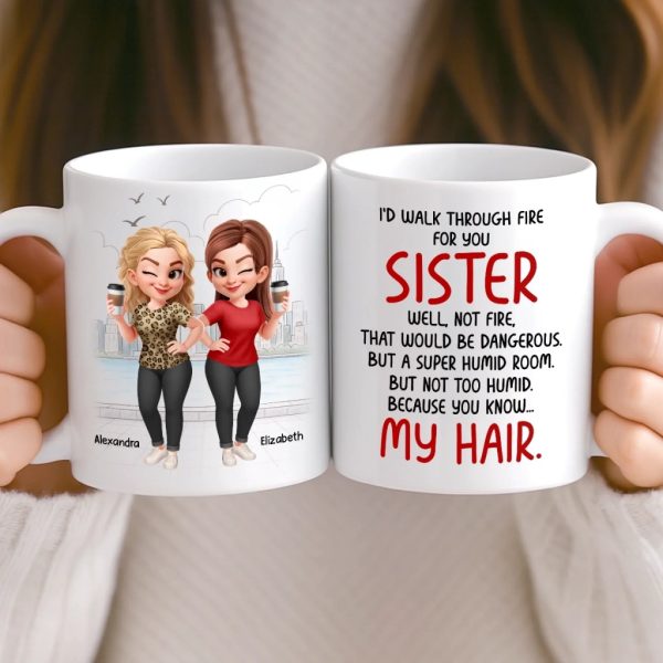 Custom Mug - Personalized Best Friend Birthday Gifts For Women, Besties, Sisters, BFF - You Make My Heart Smile