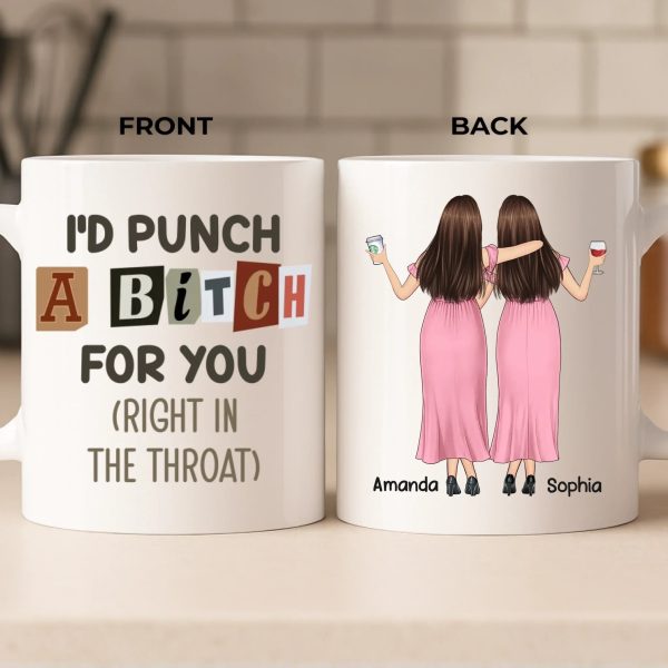 Custom Mug - Personalized Best Friend Birthday Gifts For Women, Besties, Sisters, BFF - Your Energy My Peace