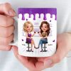 Custom Mug - Personalized Best Friend Christmas Birthday Gifts For Women, Besties, Sisters, BFF - Growing Laughing Dreaming Together