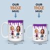 Custom Mug - Personalized Best Friend Christmas Birthday Gifts For Women, Besties, Sisters, BFF - Growing Laughing Dreaming Together