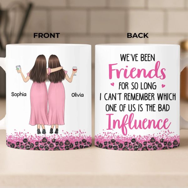 Custom Mug - Personalized Best Friend Christmas Birthday Gifts For Women, Besties, Sisters, BFF - Life Is Better With Besties