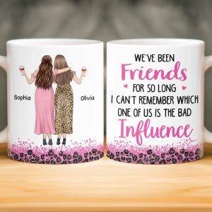 Custom Mug - Personalized Best Friend Christmas Birthday Gifts For Women, Besties, Sisters, BFF - Life Is Better With Besties