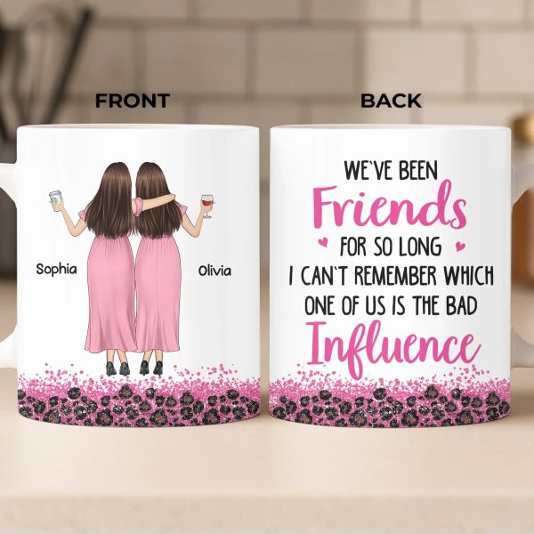 Custom Mug - Personalized Best Friend Christmas Birthday Gifts For Women, Besties, Sisters, BFF - Life Is Better With Besties
