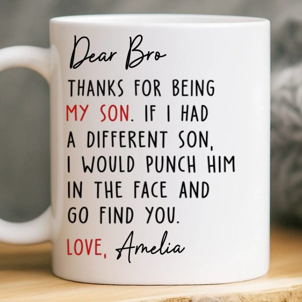 Custom Mug - Personalized Birthday Gifts For Brother, Sister - You Make My World Brighter