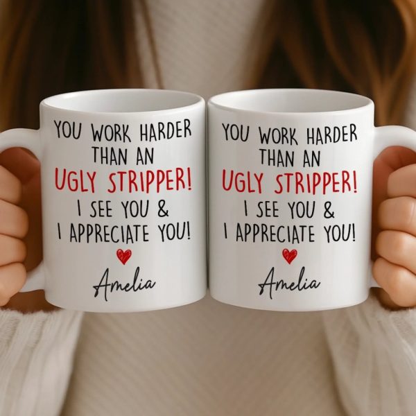 Custom Mug - Personalized Birthday Gifts For Coworker, Work Bestie - Chaotic But Productive