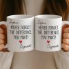 Custom Mug - Personalized Birthday Gifts For Coworker, Work Bestie - Never Forget The Difference You Make