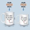 Custom Mug - Personalized Birthday Gifts For Coworker, Work Bestie - Never Forget The Difference You Make