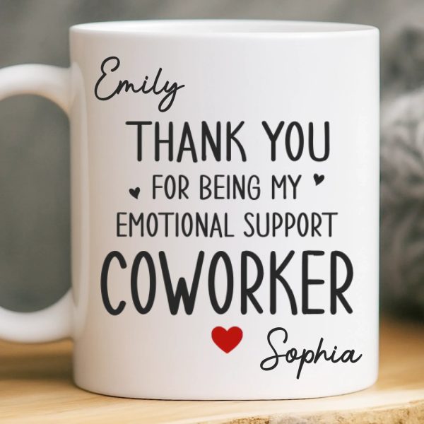 Custom Mug - Personalized Birthday Gifts For Coworker, Work Bestie - Teamwork Keeps Us Moving Forward