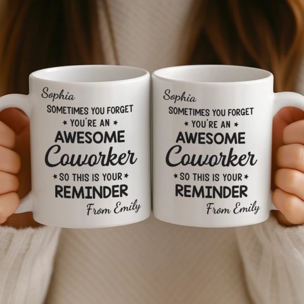 Custom Mug - Personalized Birthday Gifts For Coworker, Work Bestie - Work Besties Make Mondays Bearable