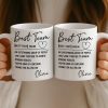 Custom Mug - Personalized Birthday Gifts For Coworker, Work Bestie - Work Feels Lighter With You