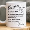 Custom Mug - Personalized Birthday Gifts For Coworker, Work Bestie - Work Feels Lighter With You