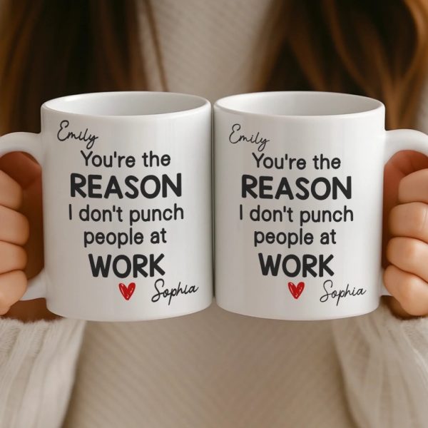 Custom Mug - Personalized Birthday Gifts For Coworker, Work Bestie - Working With You Is A Delight
