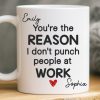 Custom Mug - Personalized Birthday Gifts For Coworker, Work Bestie - Working With You Is A Delight