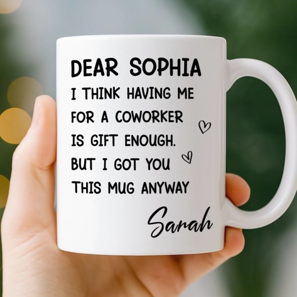 Custom Mug - Personalized Birthday Gifts For Coworker, Work Bestie - Your Effort Inspires Me