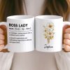 Custom Mug - Personalized Birthday Gifts For Coworker, Work Bestie, Boss - Leading Life Like A Boss Lady
