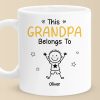 Custom Mug - Personalized Birthday Gifts For Dad, Grandpa - Grandpa Belongs To Kids