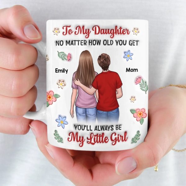 Custom Mug - Personalized Birthday Gifts For Dad, Mom, Daughter - Love Grows In Every Embrace