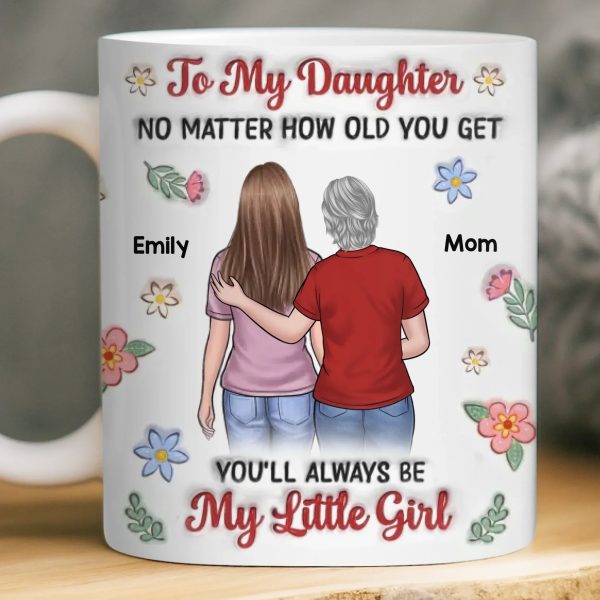 Custom Mug - Personalized Birthday Gifts For Dad, Mom, Daughter - Love Grows In Every Embrace