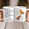 Custom Mug - Personalized Birthday Gifts For Dog Cat Lovers, Dog Dad And Mom, Cat Owners - Cleaning Poop, Earning Love