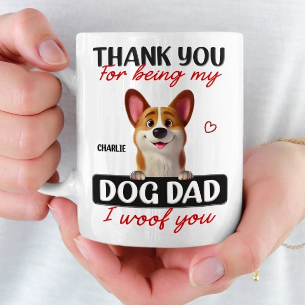 Custom Mug - Personalized Birthday Gifts For Dog Lovers, Dog Dad And Mom - Happy Pup, Happy Life