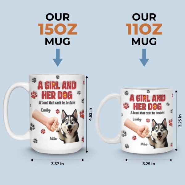 Custom Mug - Personalized Birthday Gifts For Dog Lovers, Dog Dad And Mom - I Work For Dog Treats