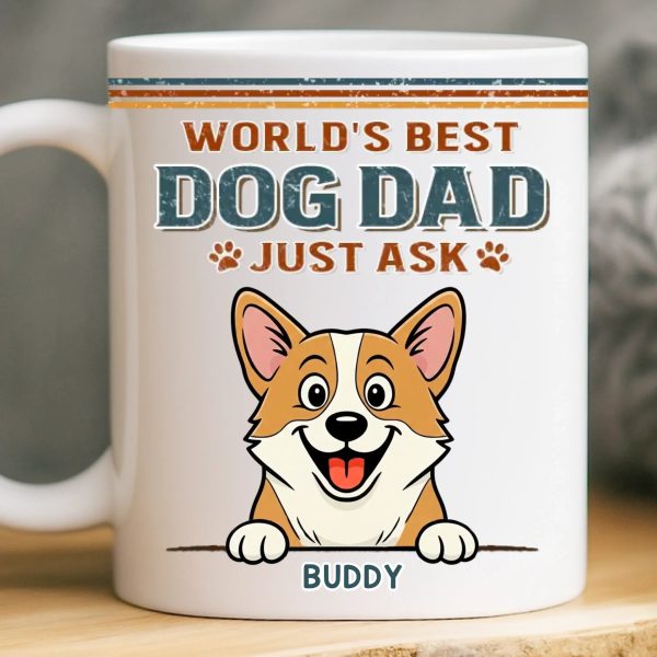 Custom Mug - Personalized Birthday Gifts For Dog Lovers, Dog Dad And Mom - Life Feels Better With Pets