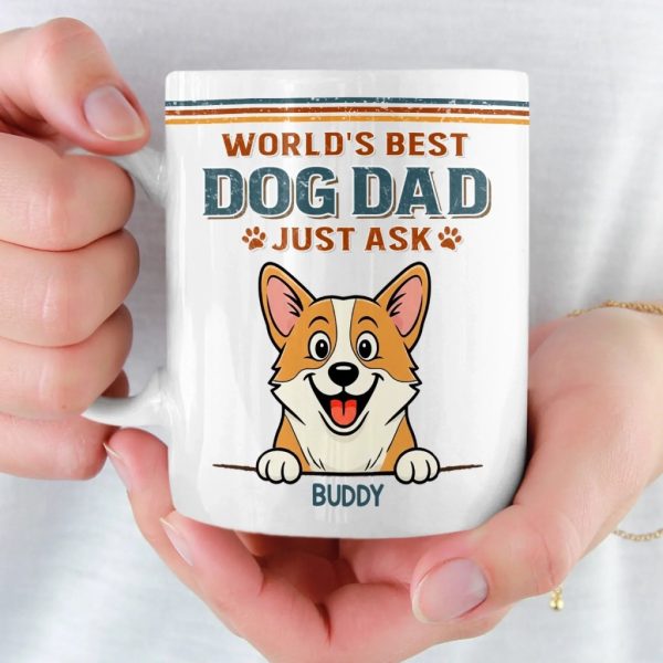 Custom Mug - Personalized Birthday Gifts For Dog Lovers, Dog Dad And Mom - Life Feels Better With Pets